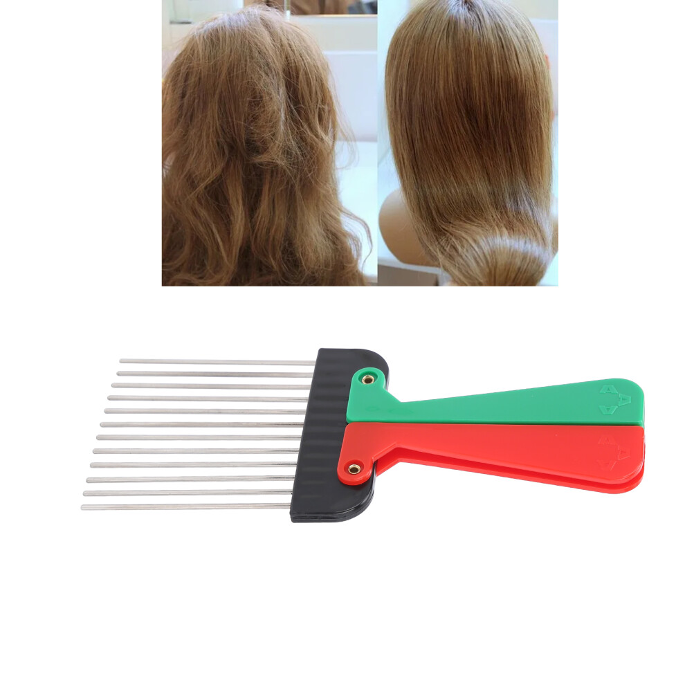 Unisex Black Compact Hairdressing Pick Comb For Detangling & Styling Portable 20Cm