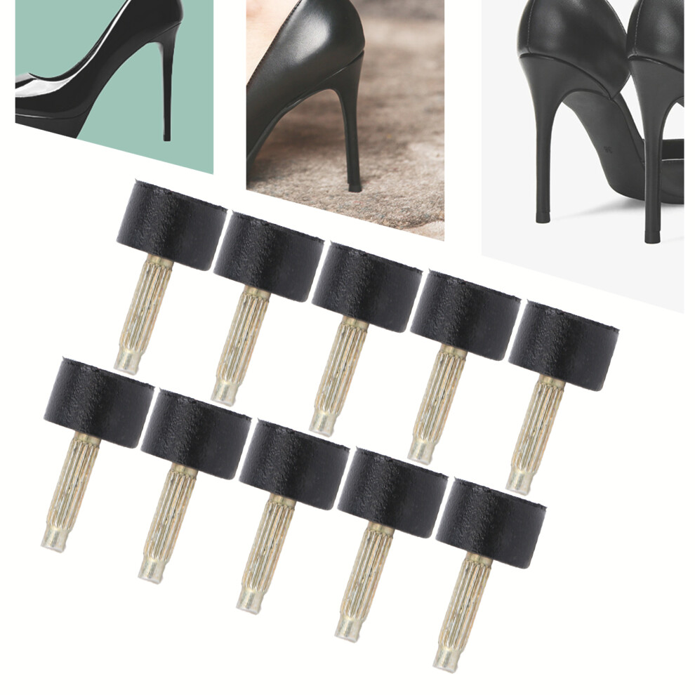 5 Pairs Women High Heel Tips Replacement TPU NonSlip 1cm (0.39in)