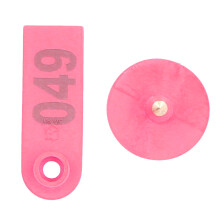 Rinder-Tiermarken für Schafe und Ziegen– Tier-IDs rosé pink, 100 Etiketten