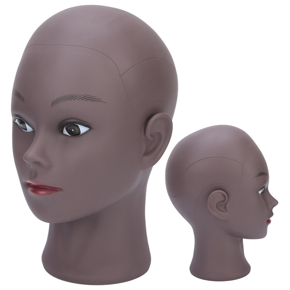 Bald Black Mannequin Head for Jewelry Hat Wig Display African Model