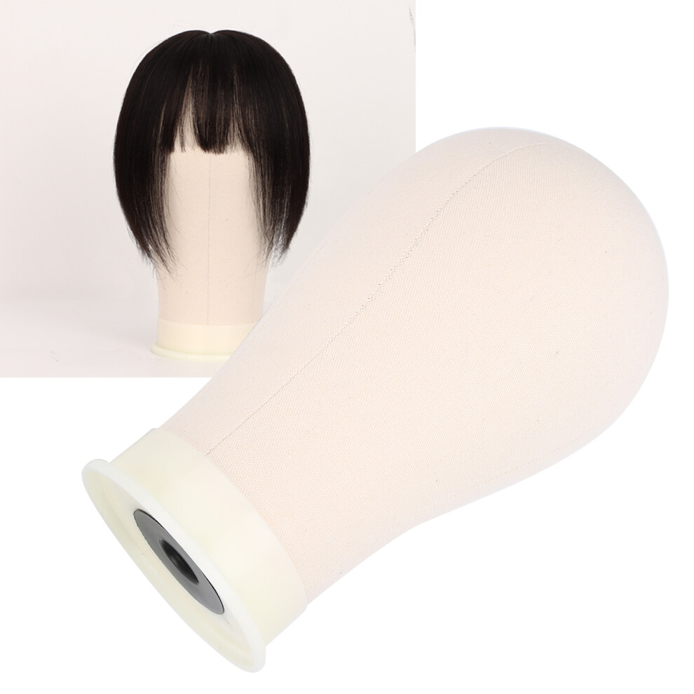 Unisex Cork Canvas Block Wig Head 21In Mannequin For Wig Display & Styling Practice