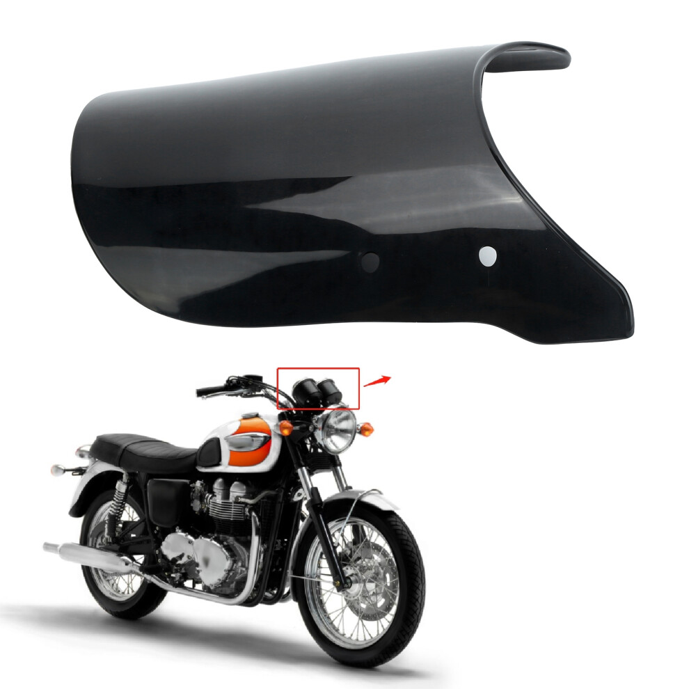 Universal 5-7In Motorcycle Wind Deflector Shield - Anti-Crack Design Black 4991359162470