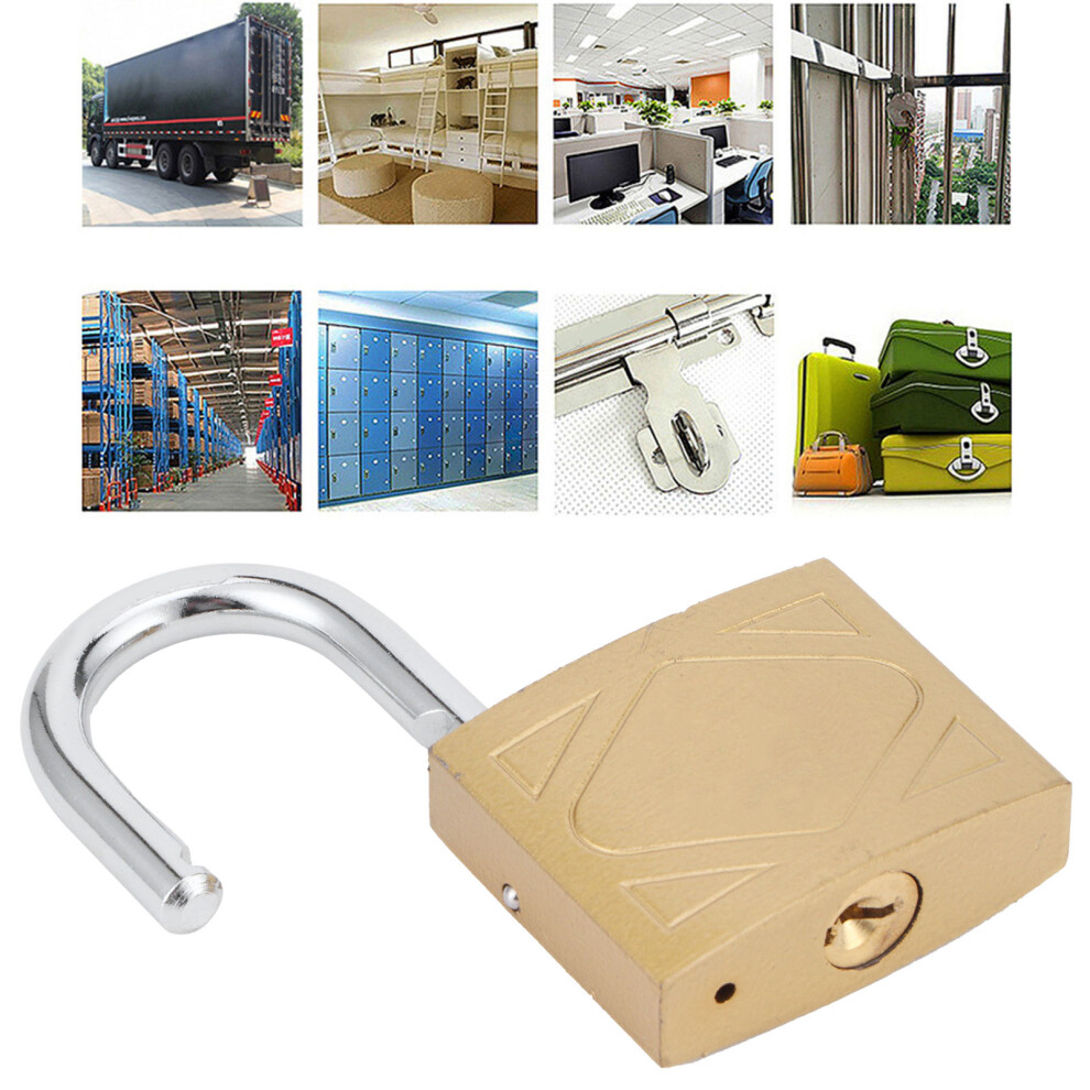 Medium Brass & Iron Outdoor Padlock 50Mm With 3 Keys For Doors & Cabinets 9391359164279