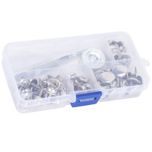 Versatile 62Pcs Snap Fastener Kit with Tools 10mm Stainless Steel