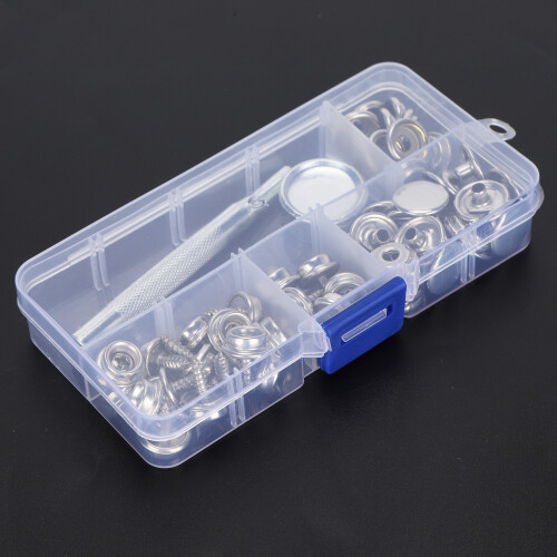 Versatile 62Pcs Snap Fastener Kit with Tools 10mm Stainless Steel 2