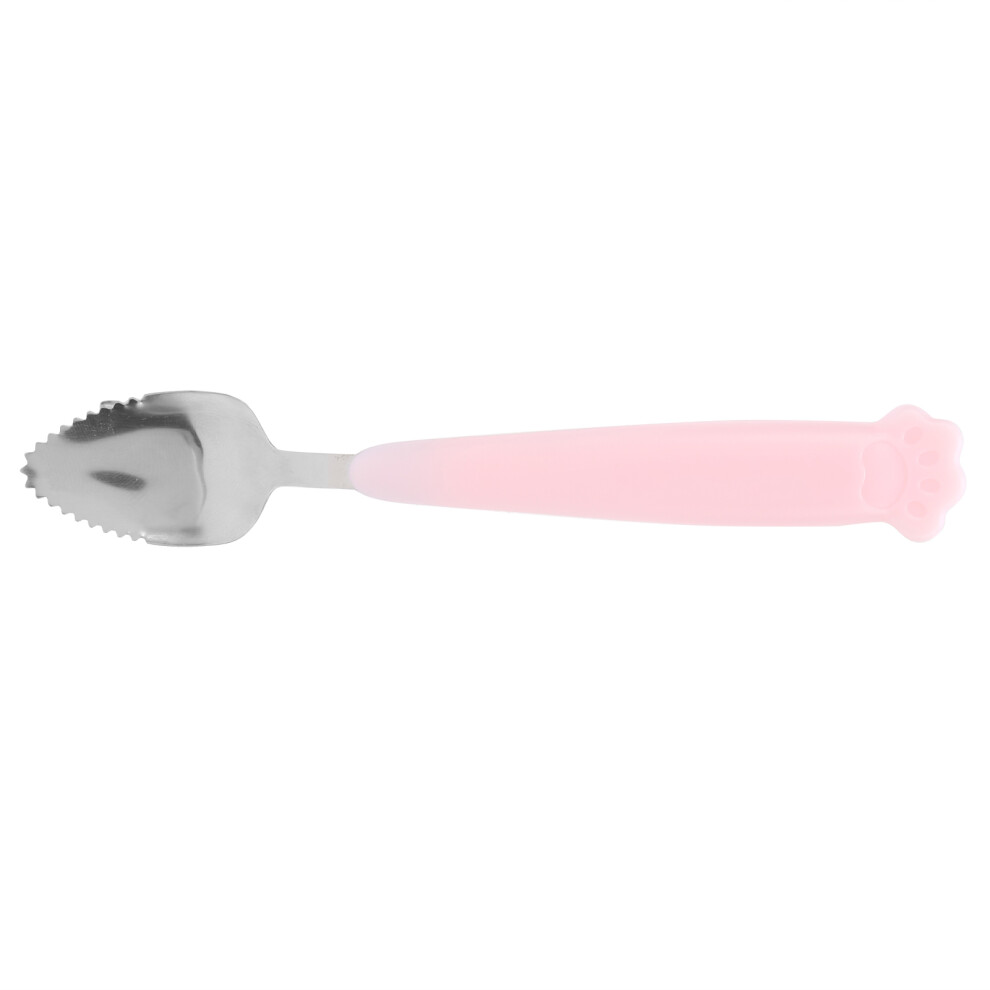 Stainless Steel Baby Spoons With Silicone Handle, 15X2.5cm Pink