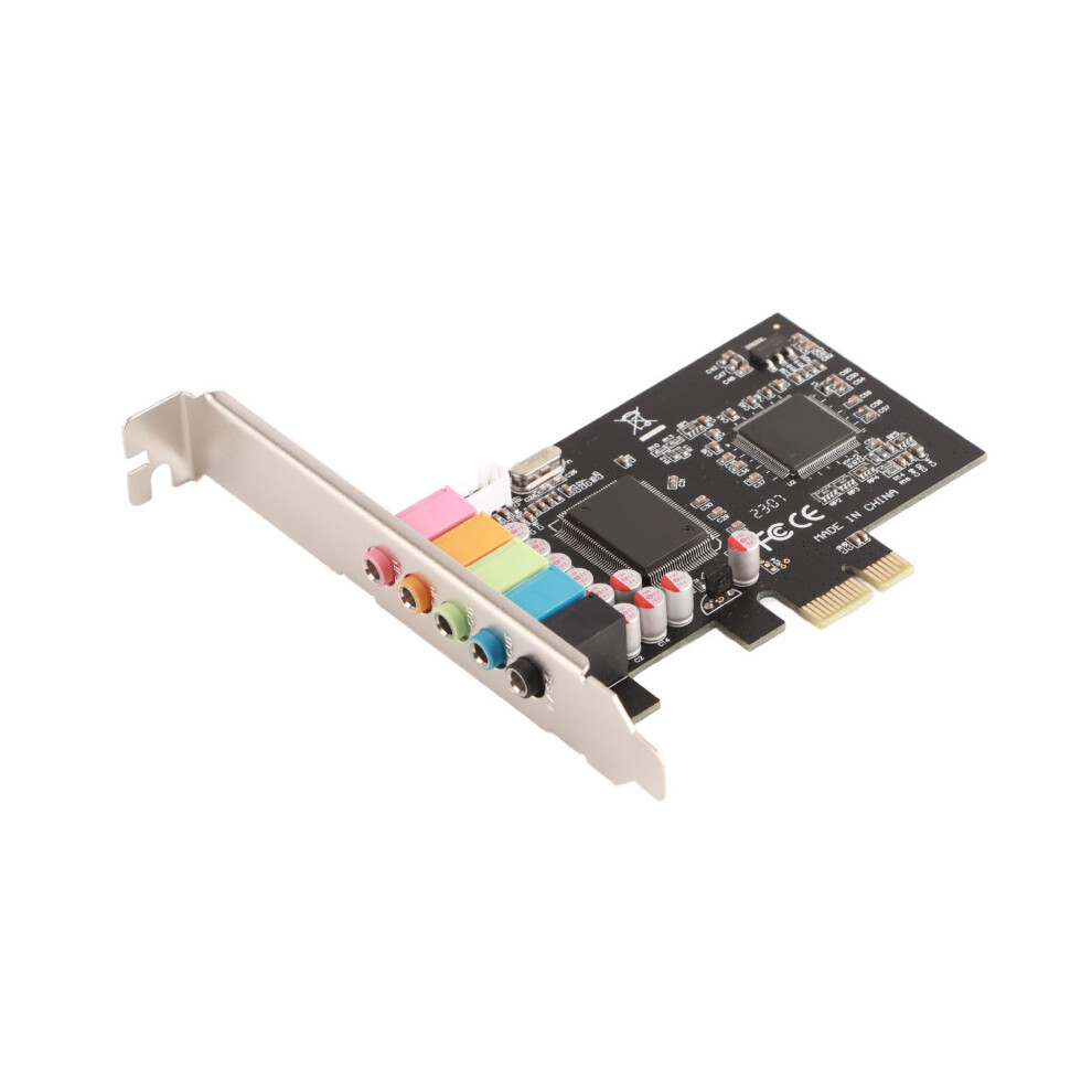 Desktop 6 Channel Stereo Sound Card With Conversion Hardware And Driver Cd Black 4091359172643