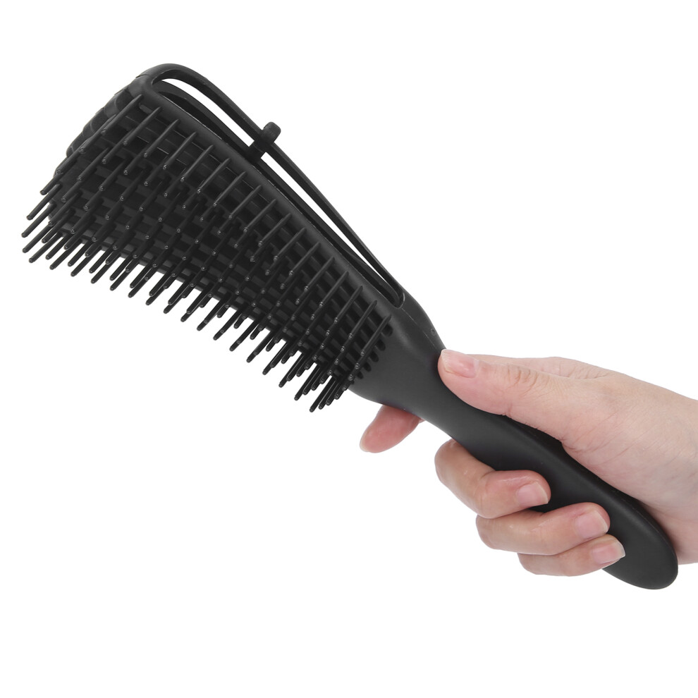 Black Long Thick Hair Detangler Hair Brush Comb With Fine Teeth For Wet Dry