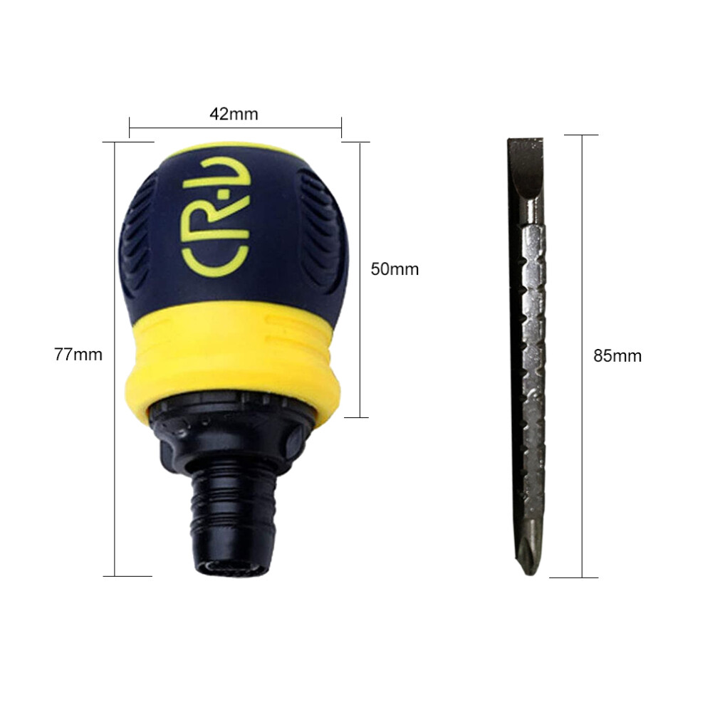 Pocket Ratchet Screwdriver with Extendable Shaft and Dual Slotted/Cross Bits-image-OPC-PMTM5QK-NEW