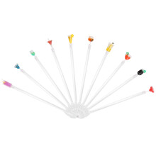 10PCS Acrylic Cocktail Drink Mixing Sticks, Colorful Bar Accessories