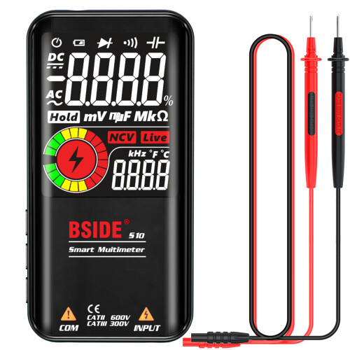 BSIDE S10 Digital Multimeter 9999 Counts LCD AC/DC Voltage Resistance Capacitance