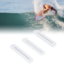Durable Surfboard Fin Box 3Pcs Set with Fin Key & Screws - White