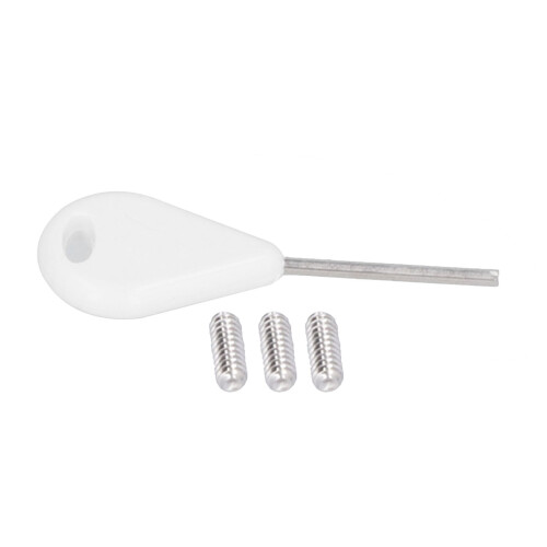 Durable Surfboard Fin Box 3Pcs Set with Fin Key & Screws - White 2