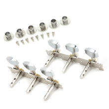 2 Stück Gitarrensaitenknopf 3-in-1 Edelstahlstange Ersatz Chrom Silber