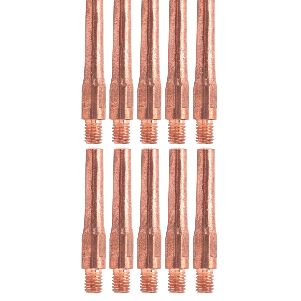 Welding Gun Accessories 10 Pcs Copper Contact Tips M6 45X7.5x1.2mm 4901359180015