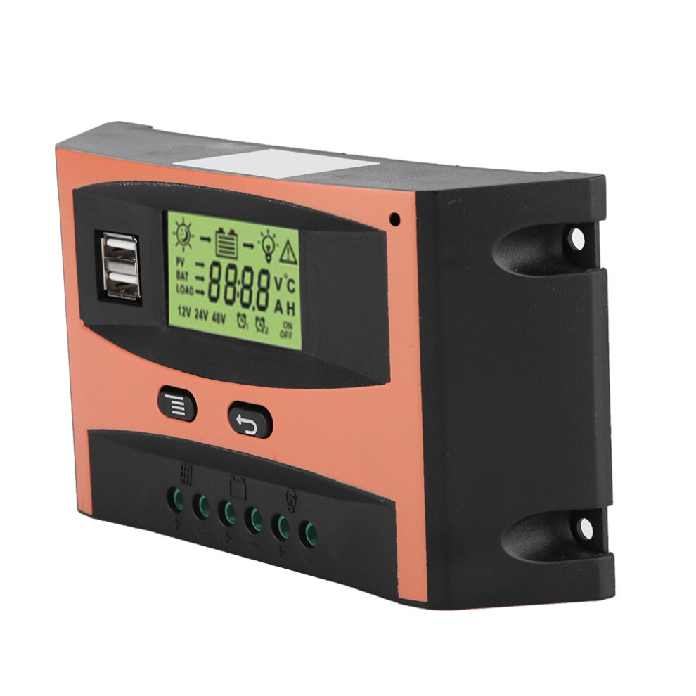 12V/24V Mppt Solar Charge Controller Lcd 40A Orange Black 8771359179274