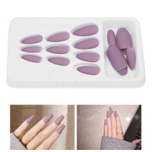 24 Stück Mattes Vollabdeckungs-Kunstnagelspitzen-Set, Größe F125