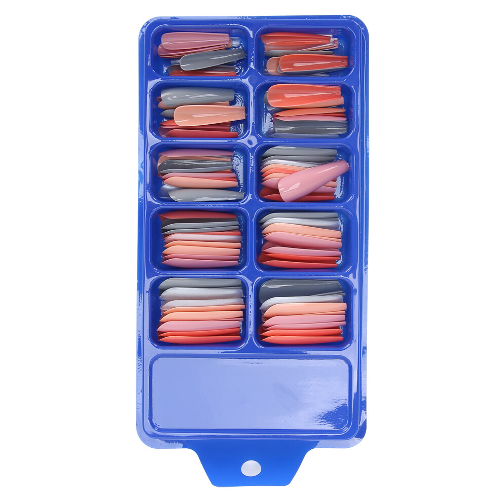 Natural Look Acrylic Nail Tips 100Pcs Full Cover Fake Nails for Nail Art