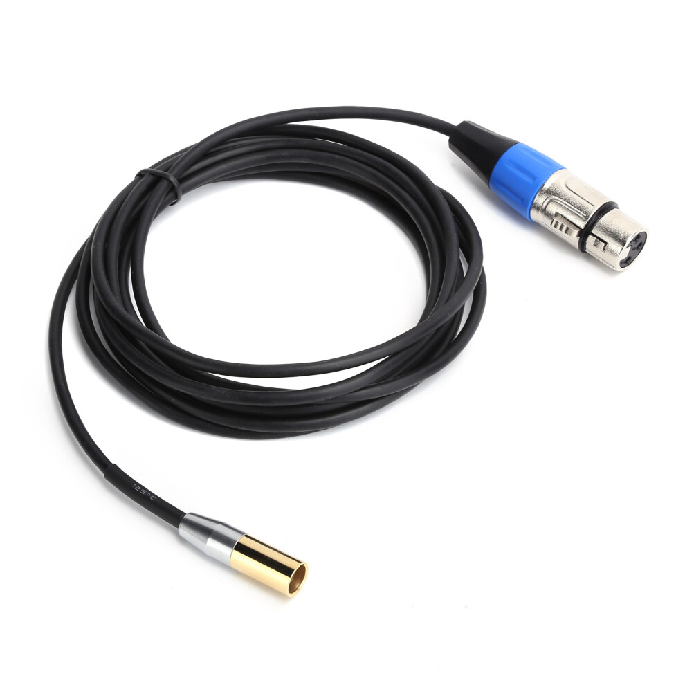 Mini Xlr 3 Pin Male To Female Audio Cable 3M/9.8Ft Black 4641359182885