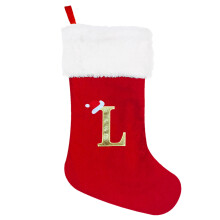 Kerstkousen Grote fluwelen kousdecoratie 20" Kerstsok voor-L