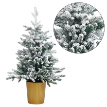 Tabletop Artificial Tree Decoration with Gold Color-White 60CM