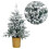 Tabletop Artificial Tree Decoration with Gold Color-White 60CM 1