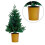 Artificial Tree Decoration with Gold Color Basin-Green 45CM 1