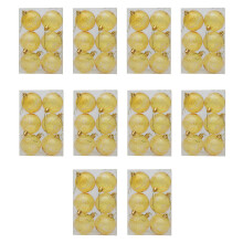 10pcs/pack Plastic Christmas Baubles for-Transparent yellow