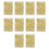 10pcs/pack Plastic Christmas Baubles for-Transparent yellow 1