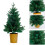 Artificial Tree Decoration with Gold Color Basin-Green 45CM 3