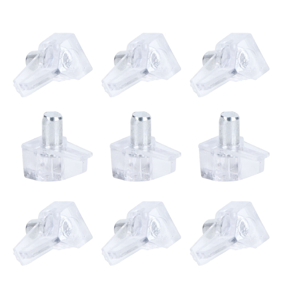 50Pcs Clear Shelf Support Pegs Shelf Holder Pins Brackets For Cabinet Furniture 7681359183724