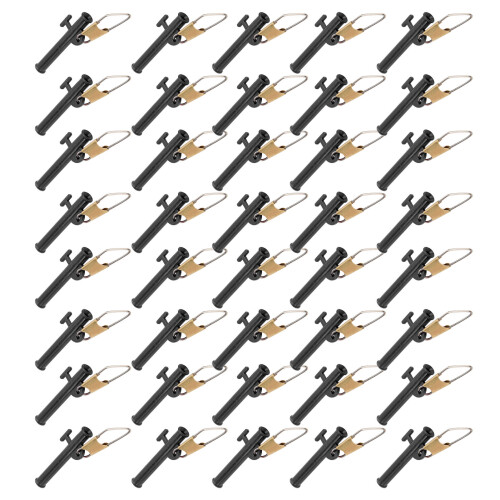 Fishing Accessory: ABS Line Sinker Metal Snaps Black 4Bags