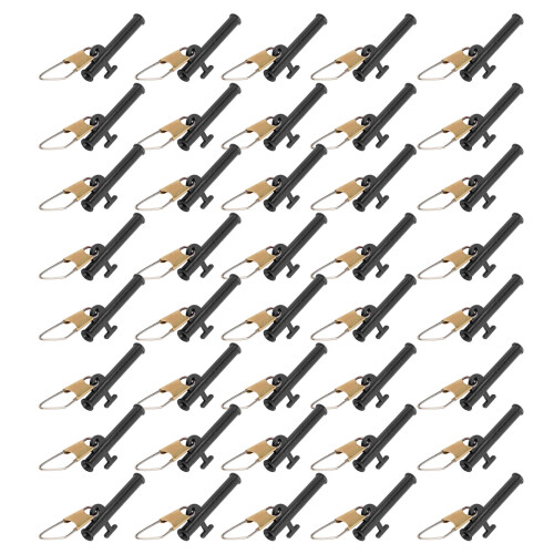Fishing Accessory: ABS Line Sinker Metal Snaps Black 4Bags 1