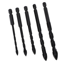 5PCS Masonry Drill Bits Set 1/4" Hex Carbide Cemented 5-12mm