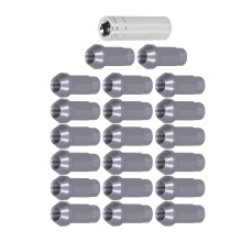 20pcs M14x1.5 Aluminum Wheel Lug Nuts 2in Titanium Color