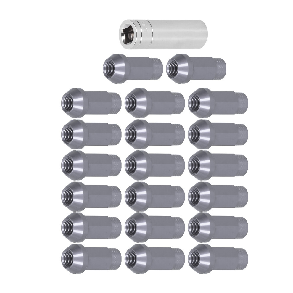 20Pcs M14x1.5 Aluminum Wheel Lug Nuts 2In Titanium Color 9411359189406