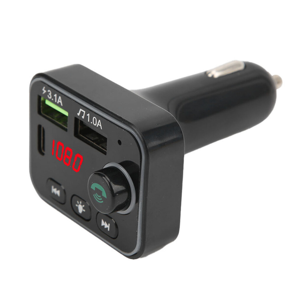 Car Fm Transmitter With Bluetooth 5.0 & Dual Usb Supports Mp3 Playback Light 6941359189463