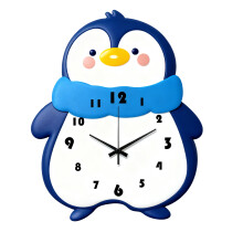 Silents None Ticking Wall Clocks Battery-Light Blue L