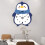 Silents None Ticking Wall Clocks Battery-Light Blue L 7