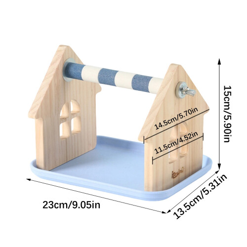 Bird Perch Training Stand With NonSlip Base Texture-cheese M 1