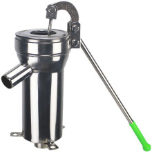 Hand Pump Stainless Steel Manual Water Pump For Home Garden Yard Farm Use Durable Leather Bowl Enhanced Water Flow