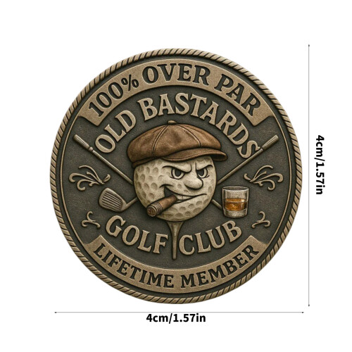 Golf Ball Marker Golf Accessories Over Par Old-2 pieces 2
