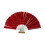 Handheld Fan Folding Hand Fan Plastic-Red Transparent silver f 1