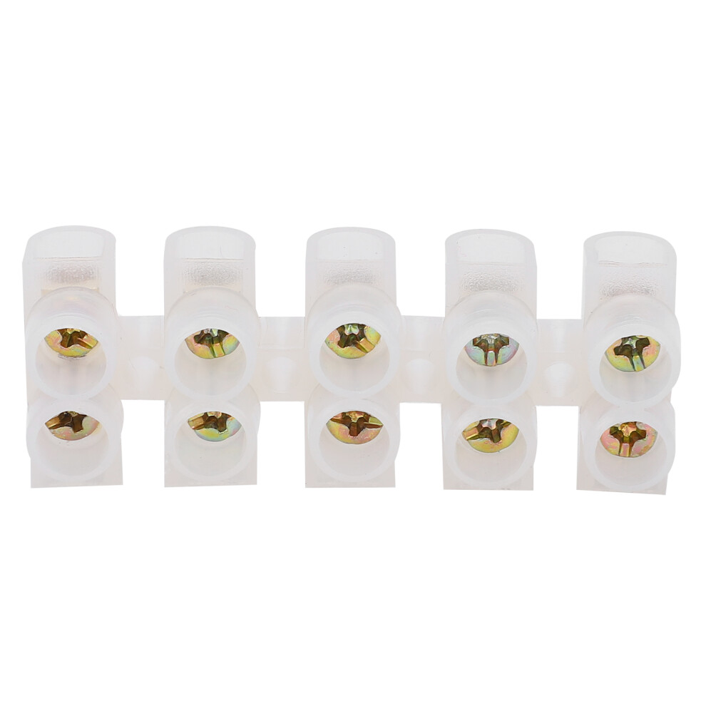 20Pcs Flameretardant Terminal Block 20A 380V 1~2.5Mmâ² 5In5out 7631359193292