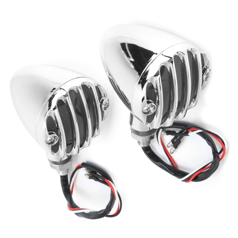 2Pcs Bright 12V Led Turn Signal Lamps For Motorbikes Waterproof Yellow 7691359194101