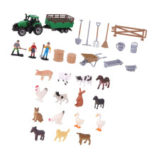 Jouet réaliste de figurines d'animaux de ferme, 42 pièces,