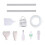 Plastic strass-penvervangingsset met meerdere tips,-Wit 1