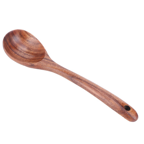 Teak Soup Spoon with Long Handle – Hand Polished, 26x6cm 2
