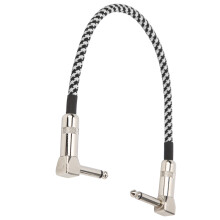 Cavo strumento da 11,8 pollici - 30 cm, schermato in rame, Nero/Bianco