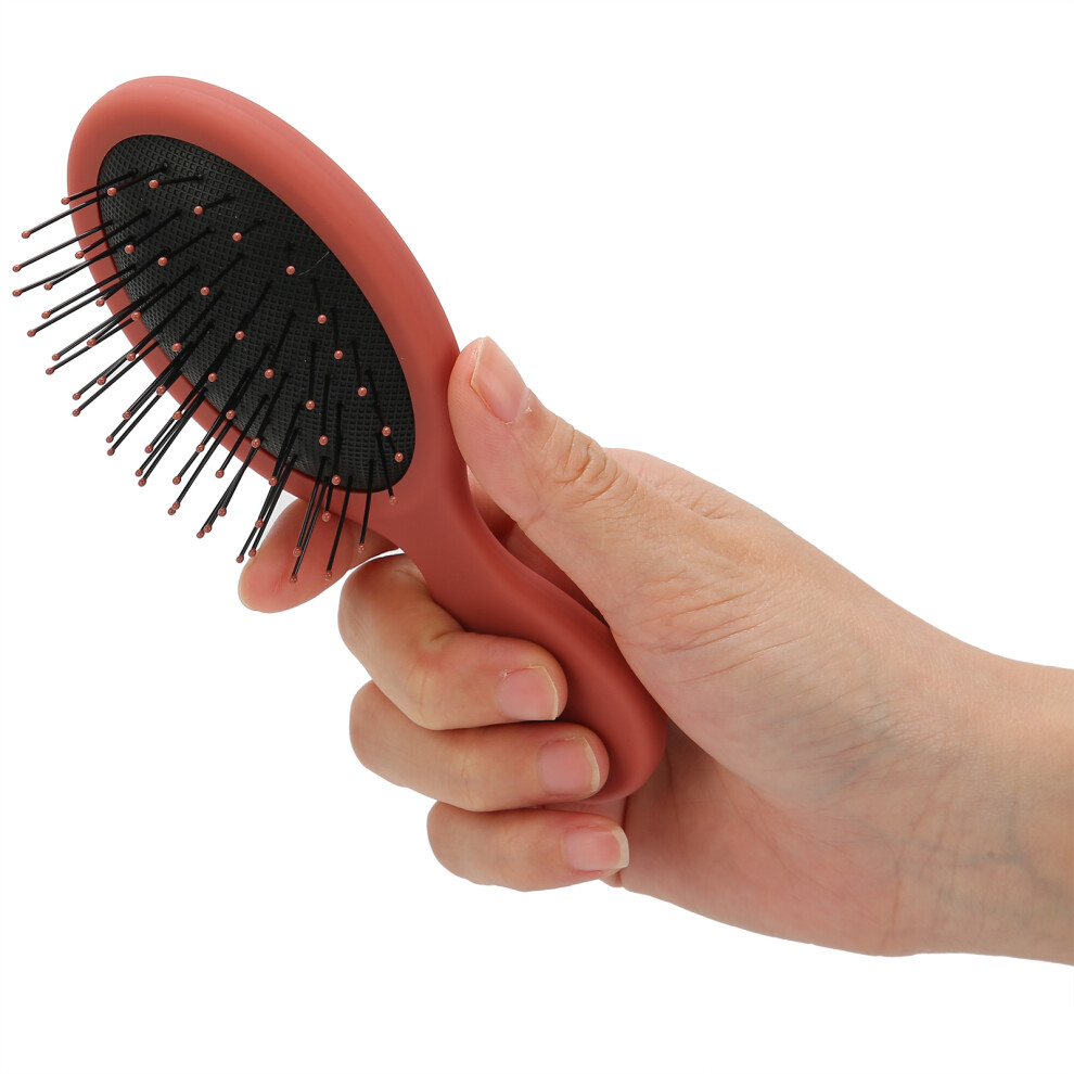 Unisex Brown Air Cushion Paddle Hairbrush Â Portable Hair Straightener Comb, 6X14cm